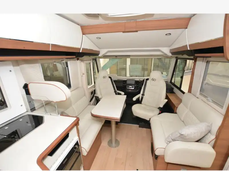 The Rapido 8066dF 60 Edition A-class motorhome view forwards (Click to view full screen)