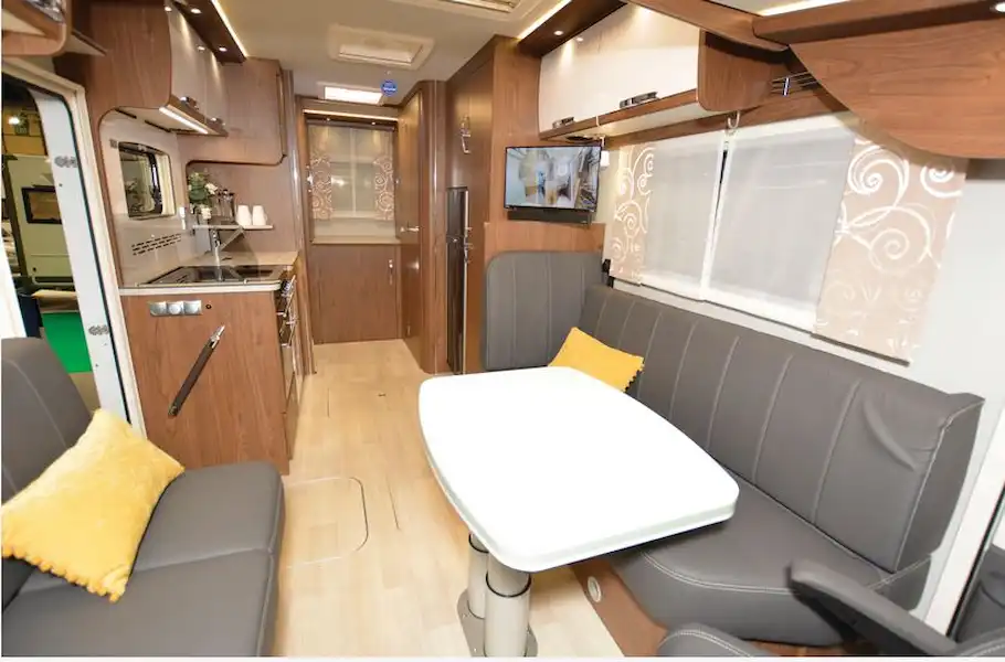 The Frankia F-Line I 680 SG A-class motorhome view aft (Click to view full screen)