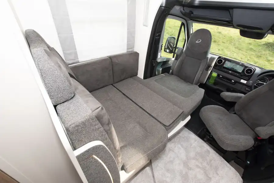 With seats folded down in the Dethleffs Globeline T 6613 EB motorhome (Click to view full screen)