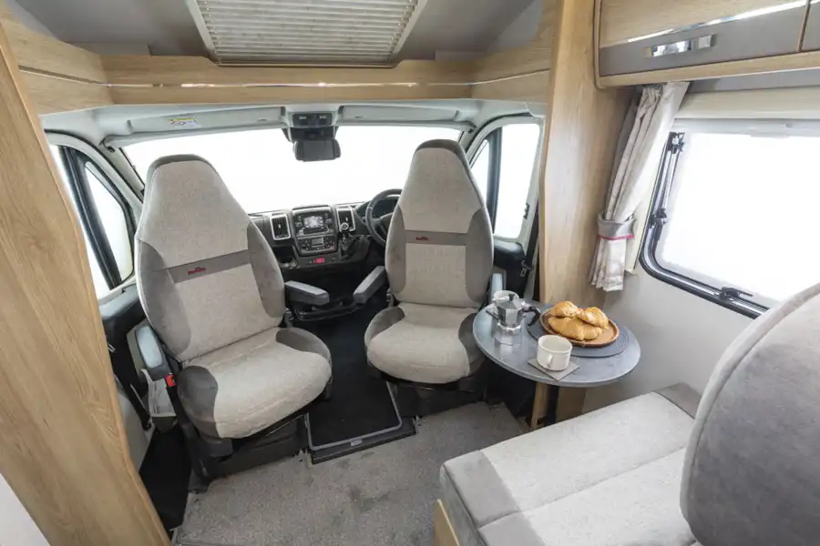 The cab seats swivel in the Elddis Marquis Majestic 135 motorhome (Click to view full screen)