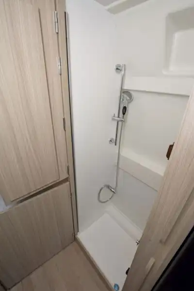 The shower in the Dreamer D53 Fun campervan (Click to view full screen)