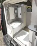 The washroom in the WildAx Triton campervan