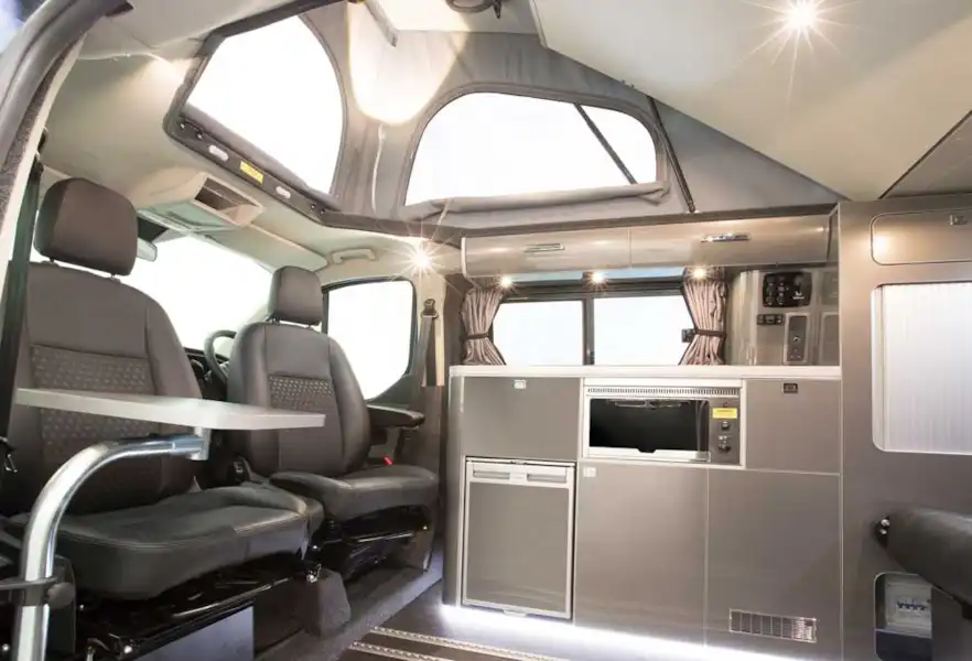 The Summit campervan is available with a rising roof (Click to view full screen)