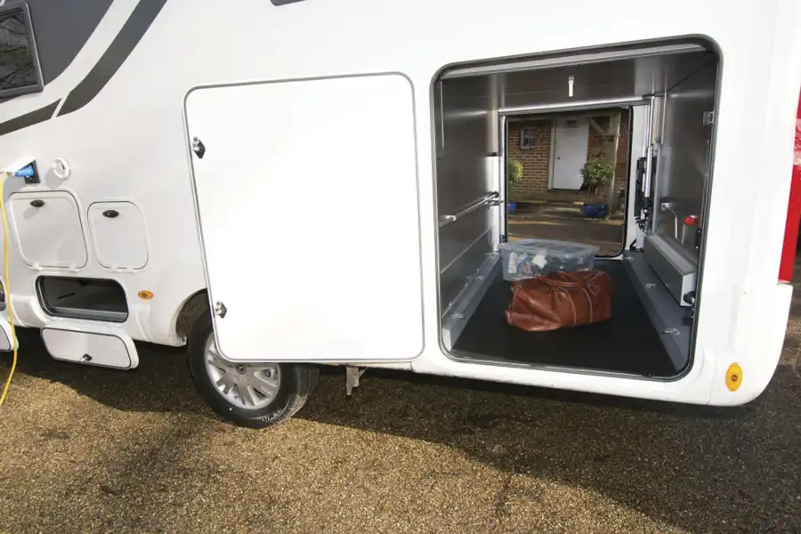 The garage in the Rapido M96 motorhome (Click to view full screen)