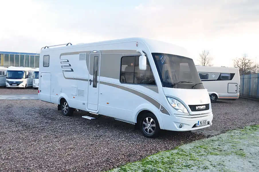 It looks like a standard Hymer on the outside (Click to view full screen)