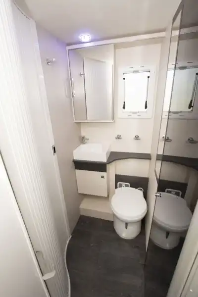 The washroom in the Chausson 650 motorhome (Click to view full screen)