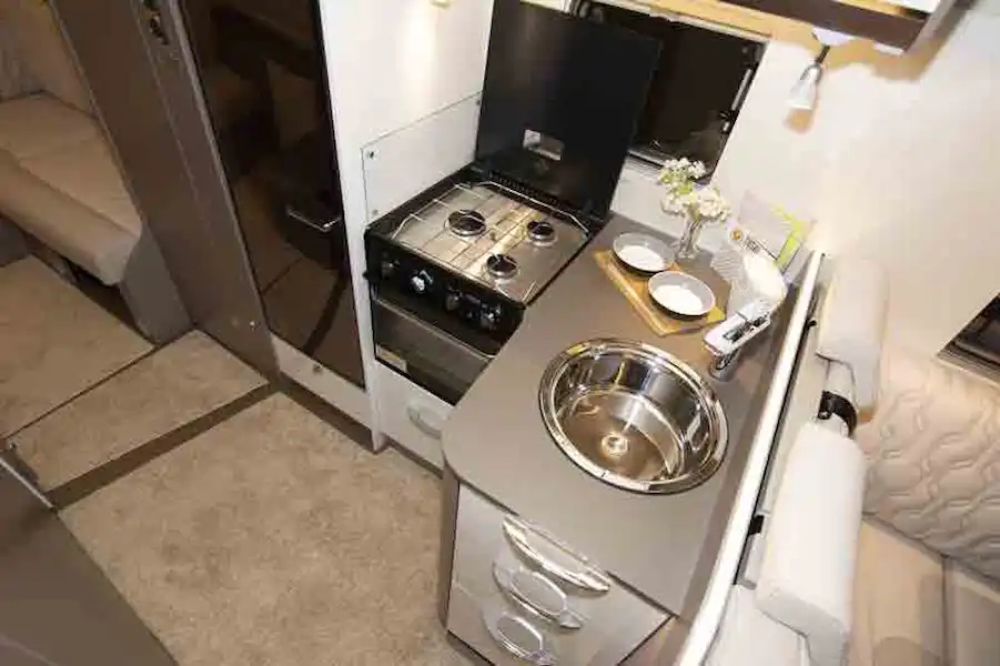 The kitchen, which includes a Triplex half-height cooker (Click to view full screen)