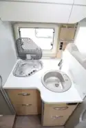 The kitchen in the Hymer TGL 578 Ambition
