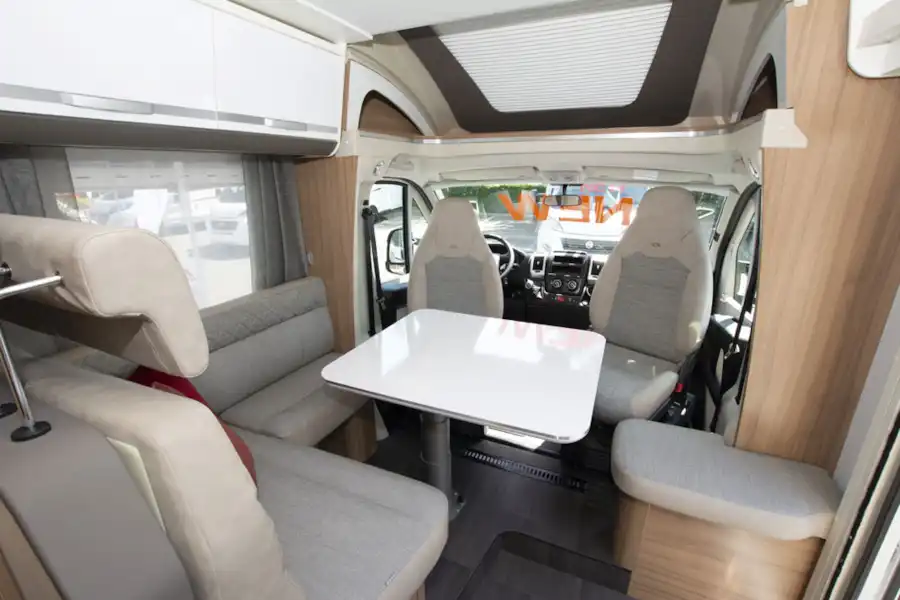 The lounge in the Adria Matrix Axess 600 SC motorhome (Click to view full screen)