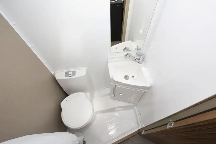 The washroom in the Swift Edge 494 motorhome (Click to view full screen)