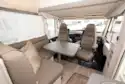 The lounge and cab in the Hymer Exsis i-580 motorhome