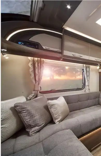 The Coachman Laser Xcel 855 lounge (photo courtesy of Coachman/Clare Kelly) (Click to view full screen)
