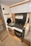 The Pilote G740FC Évidence A-class motorhome kitchen