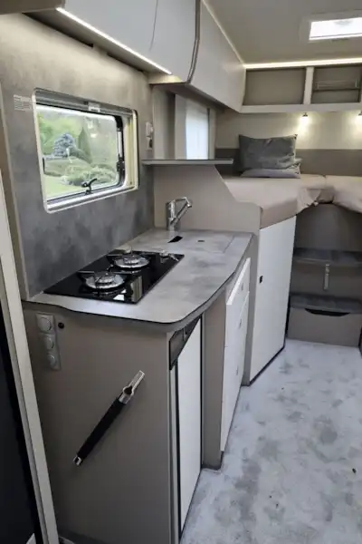 The kitchen in the Frankia Neo MT 7 GD motorhome (Click to view full screen)