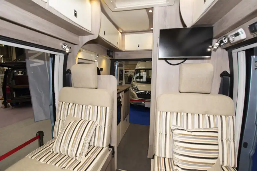 A view of the interior of the WildAx Pulsar campervan (Click to view full screen)