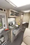 The kitchen in the Knaus Van TI Plus 650 MEG 4x4 motorhome