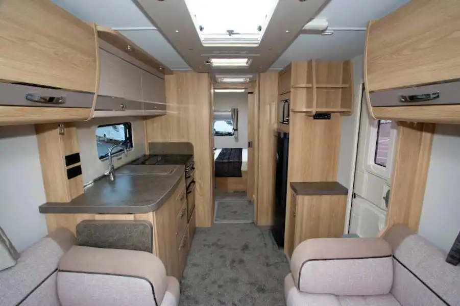 Elddis Crusader Zephyr lounge to rear (Click to view full screen)