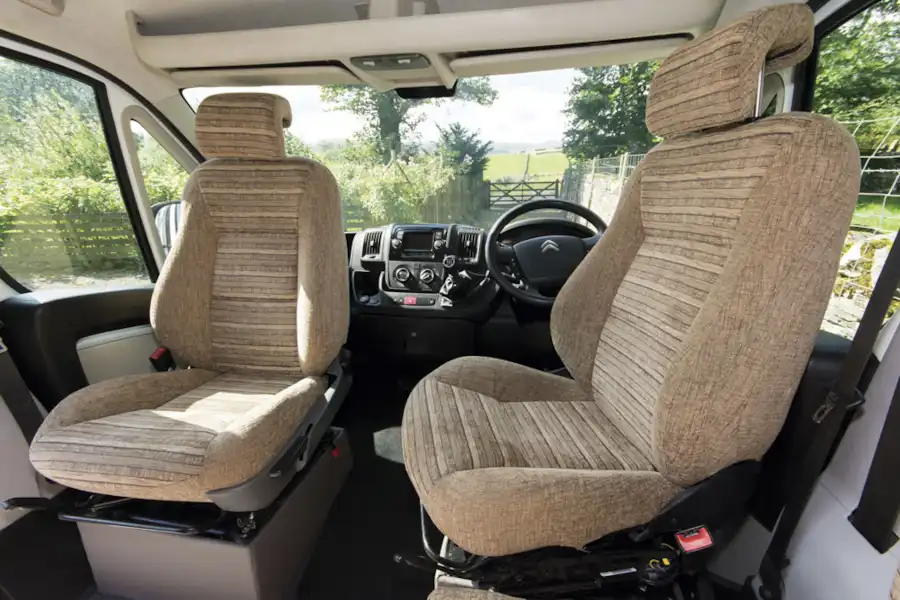 The Sevel cab seats in the The Axon Opportunity campervan  (Click to view full screen)
