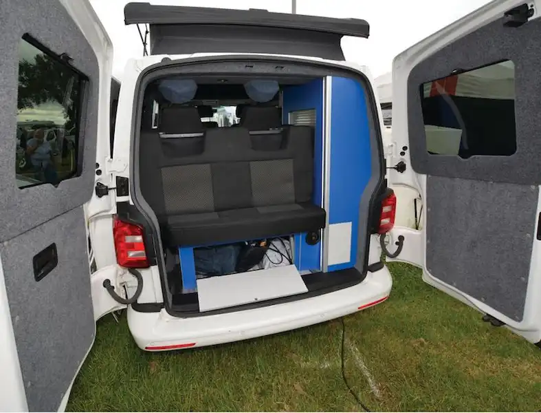 Rear view of The Camper Factory Sleek campervan (Click to view full screen)