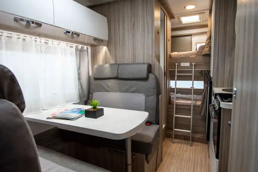 A view through the interior of the Benimar Primero 313 motorhome (Click to view full screen)