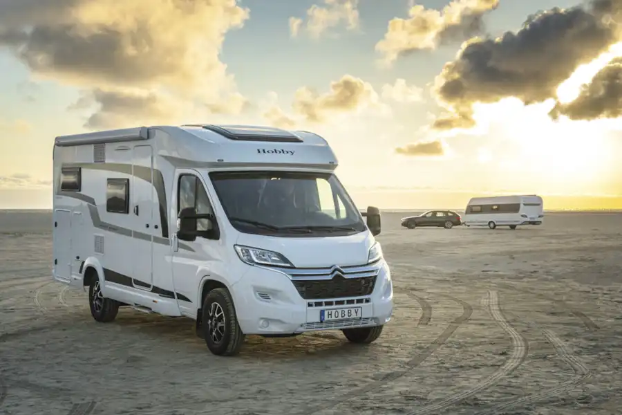 A Hobby Optima OnTour motorhome (Click to view full screen)