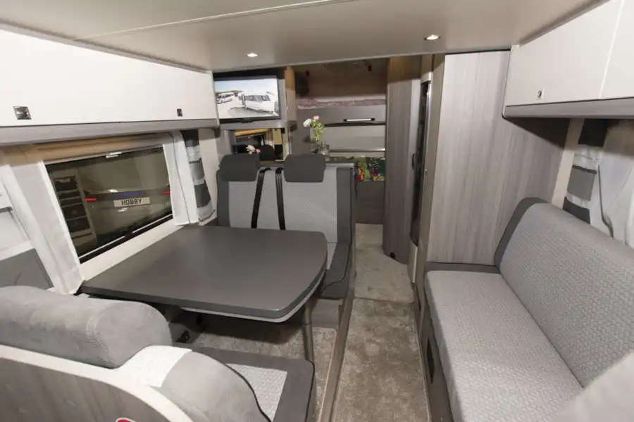 The impressive interior of the Hobby Optima OnTour T65 HKM (Click to view full screen)