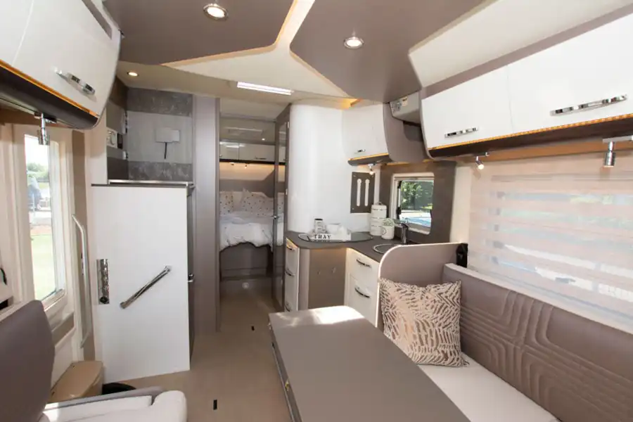 View from the front to the rear in the The Bürstner Lyseo TD 736 Harmony motorhome (Click to view full screen)