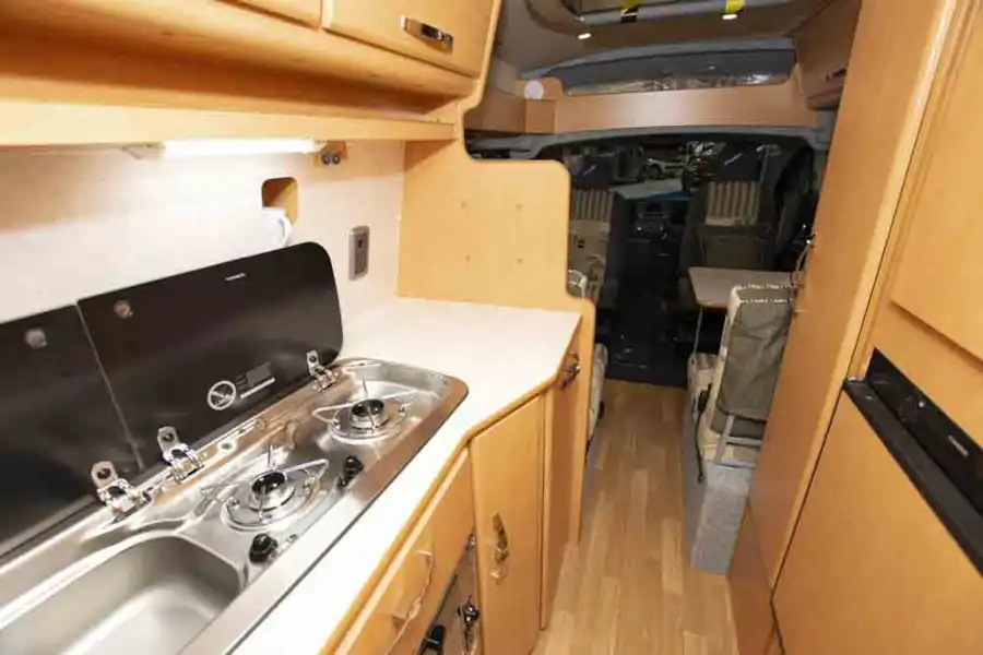 View of the kitchen through to the cab (Click to view full screen)