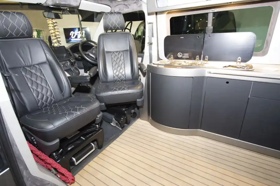 Cab seats in the VisionTech 20/20 Vision campervan (Click to view full screen)