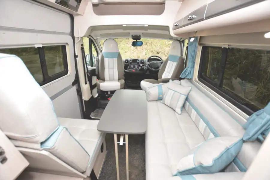 The living area in the Auto-Sleeper Symbol Plus 2021 (Click to view full screen)