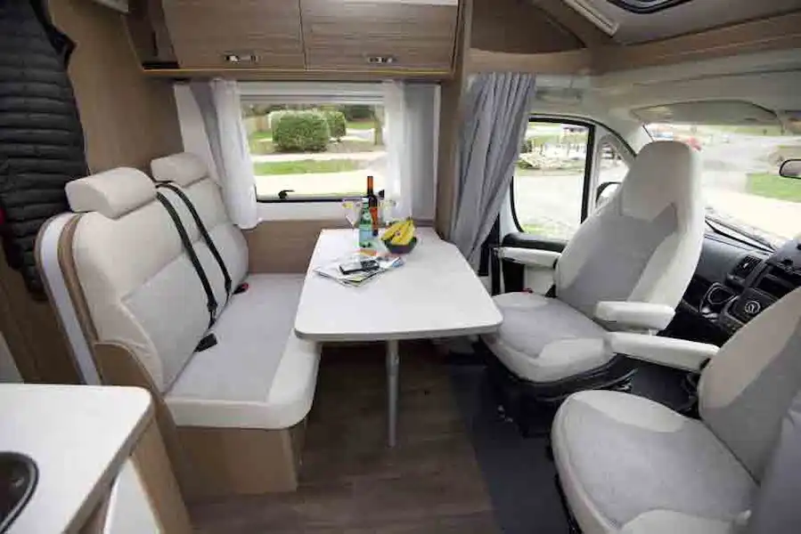 Cab seats swivel to join the lounge for dining - © Warners Group Publications, 2019 (Click to view full screen)