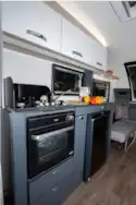 The Swift Basecamp 6 caravan kitchen