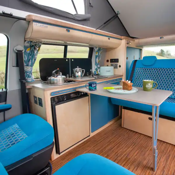 Inside the Cambee Classic GT campervan (Click to view full screen)