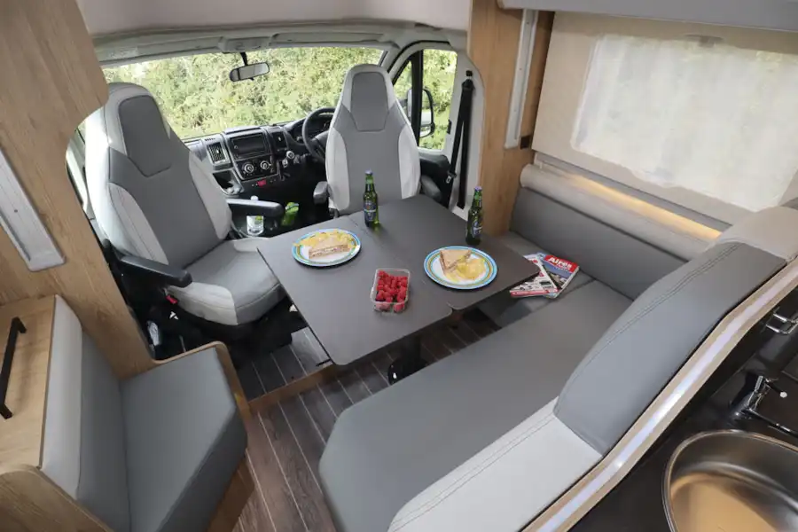 A view of the interior in the Roller Team T-Line 743 motorhome (Click to view full screen)