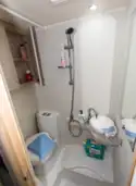 Practical family washroom with integrated shower