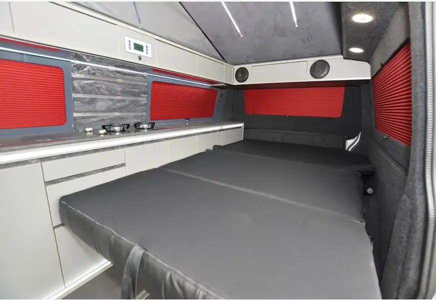 Interior of the Knights Custom Fu-Tourer campervan (Click to view full screen)