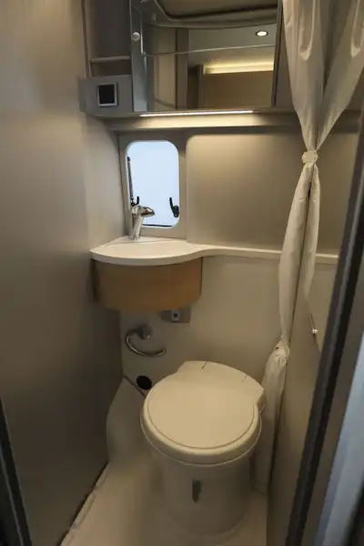 The washroom in the Hymer Free campervan (Click to view full screen)