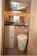 The Mobilvetta Tekno Line K-Yacht 59 A-class motorhome washroom