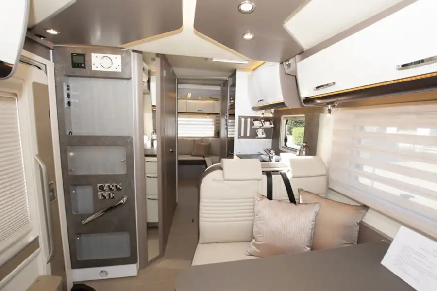 The interior of the Bürstner Lyseo TD Harmony Line 744 motorhome, from front to rear (Click to view full screen)