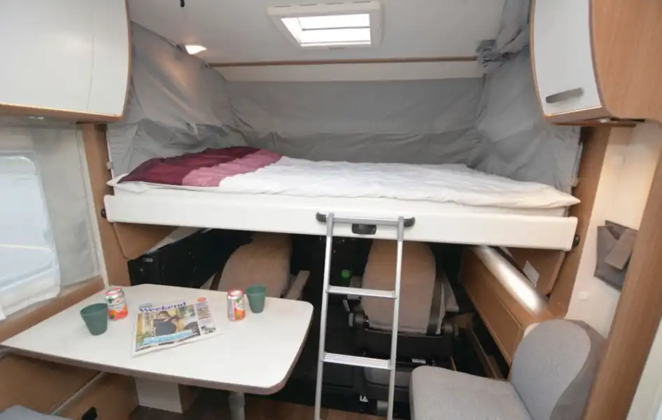 The Carado I338 Edition15 motorhome cab bed (Click to view full screen)