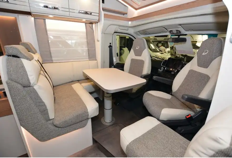 The Dethleffs Eurostyle T 6757 DBM low-profile motorhome cab view (Click to view full screen)