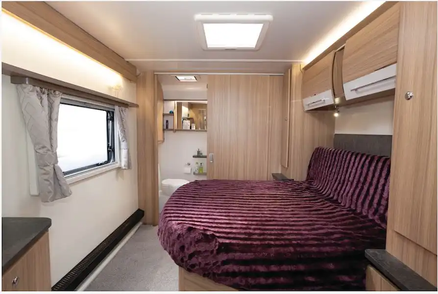The Bailey Pegasus Grande SE Bologna caravan bedroom (photo courtesy of Richard Chapman) (Click to view full screen)