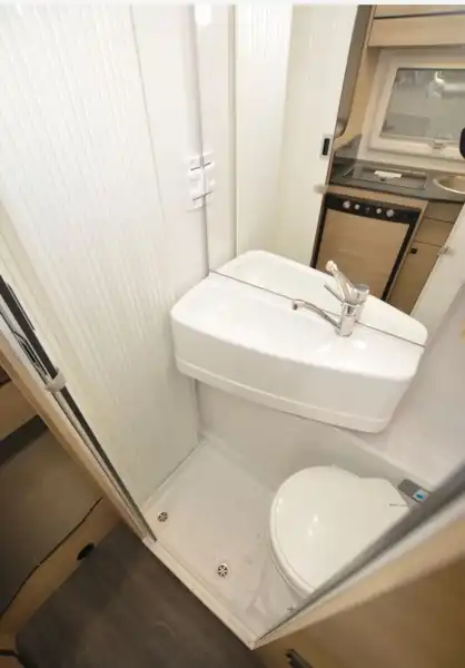 The Chausson S697GA First Line motorhome washroom (Click to view full screen)