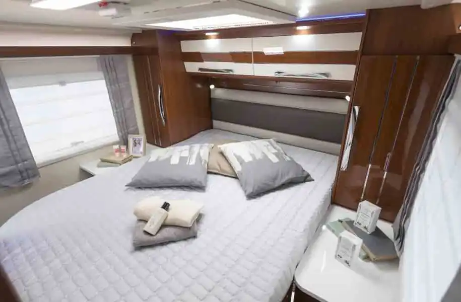 The island bed in the Mobilvetta K-Yacht - picture courtesy of Marquis  (Click to view full screen)