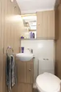 The washroom in the Bailey Phoenix + 640 caravan