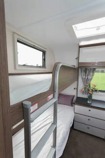 Two bunks each with a large window (Click to view full screen)