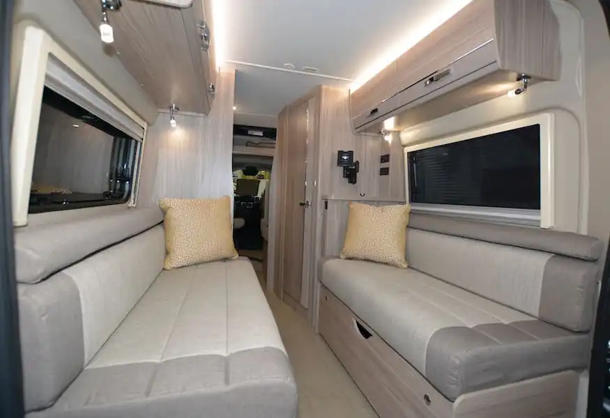 The Elddis Brownhills Evolution CV80 campervan  lounge (Click to view full screen)