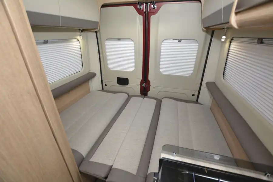 Rear seats folded down to make beds (Click to view full screen)