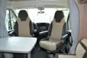 The cab seats in the Carado V132 motorhome