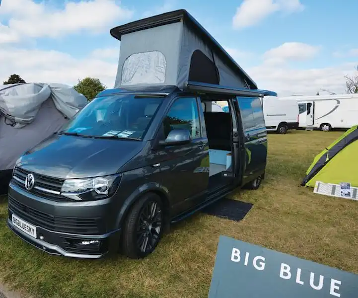 The Big Blue Sky VW T6 campervan  (Click to view full screen)